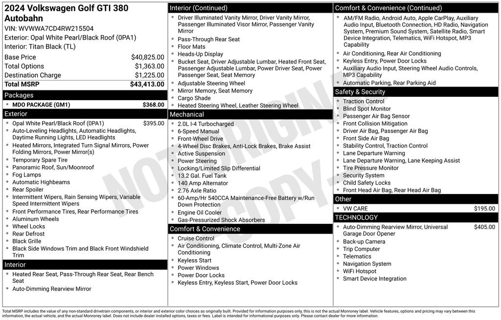 volkswagen golf gti 2024 WVWWA7CD4RW215504 image volkswagen golf gti 2024 WVWWA7CD4RW215504 image